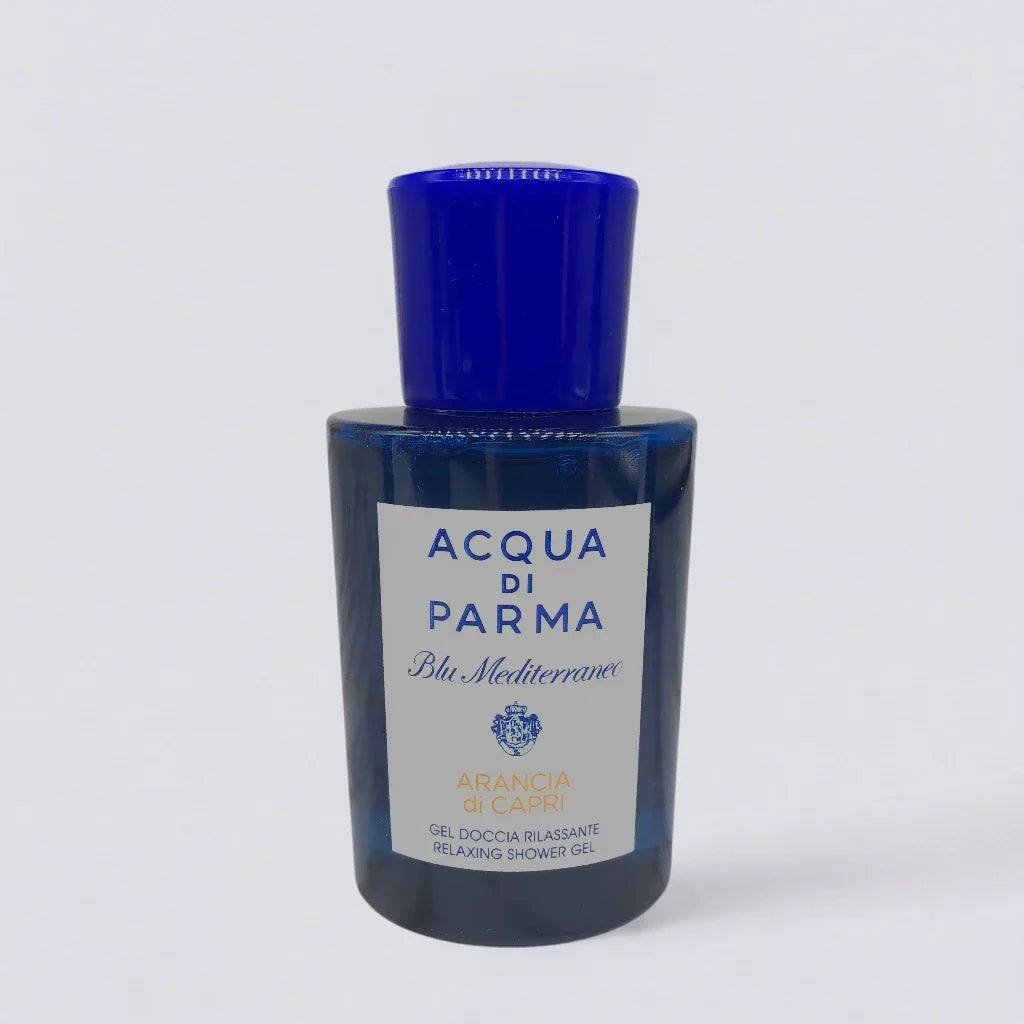 ACQUA DI PARMA Blu Mediterraneo Shampoo Conditioner Shower Gel Body Lotion (40ml) | Luxury Hotel Essentials