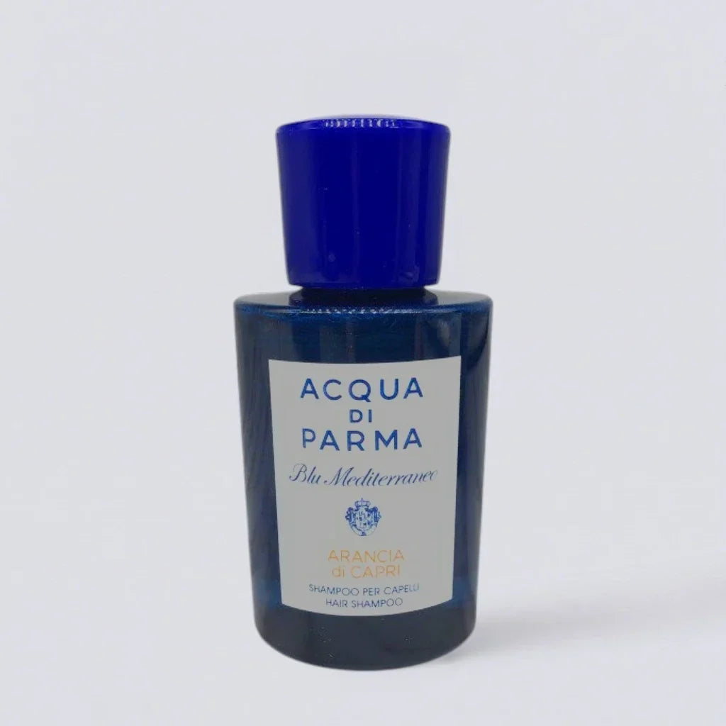ACQUA DI PARMA Blu Mediterraneo Shampoo Conditioner Shower Gel Body Lotion (40ml) | Luxury Hotel Essentials