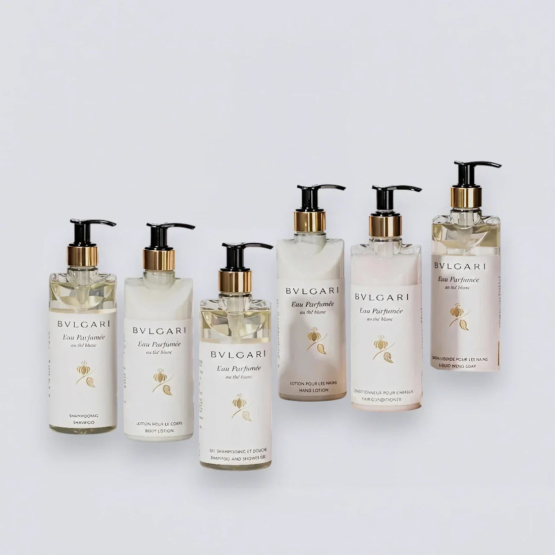 BVLGARI White Tea Shampoo Conditioner Shower Gel Body Lotion &amp; More (300ml) | Luxury Hotel Essentials