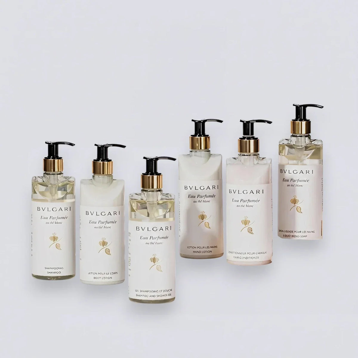 BVLGARI White Tea Shampoo Conditioner Shower Gel Body Lotion &amp; More (300ml) | Luxury Hotel Essentials