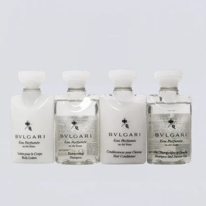 BVLGARI White Tea Shampoo Conditioner Shower Gel Body Lotion (75ml) | Luxury Hotel Essentials