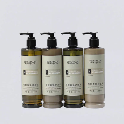 SEVEN PLUS Shampoo Conditioner Shower Gel Body Lotion (400ml) | Luxury Hotel Essentials