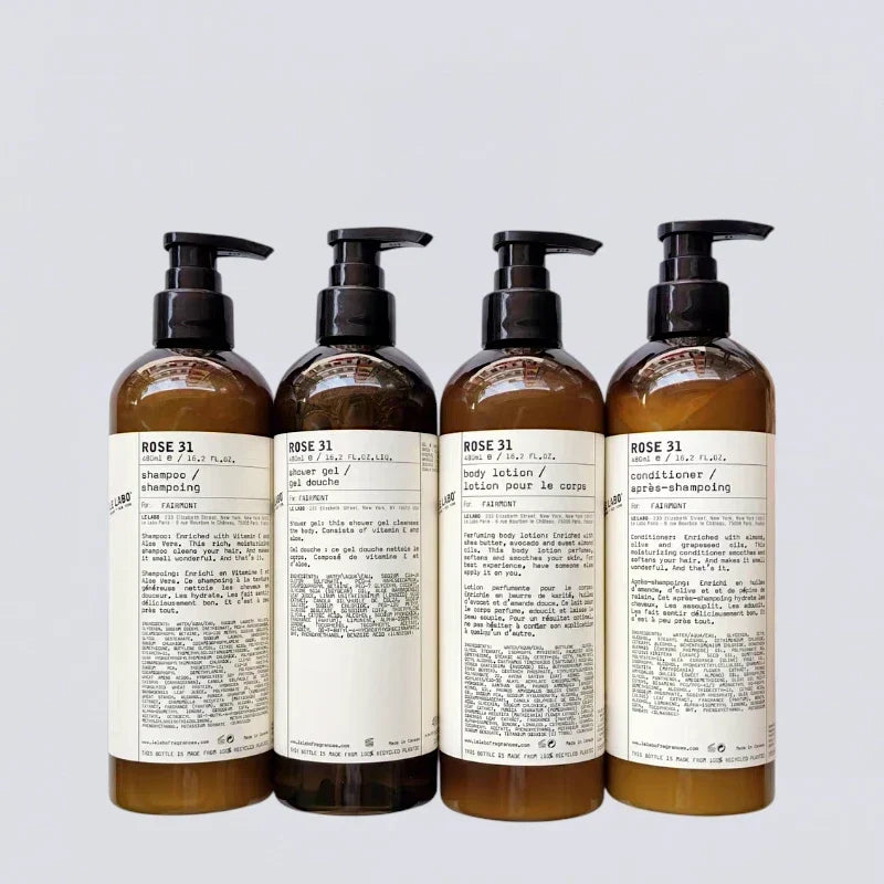 LE LABO Rose 31 Shampoo Conditioner Shower Gel Body Lotion (480ml) | Luxury Hotel Essentials