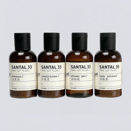 LE LABO Santal 33 Shampoo Conditioner Shower Gel Body Lotion (50ml) | Luxury Hotel Essentials