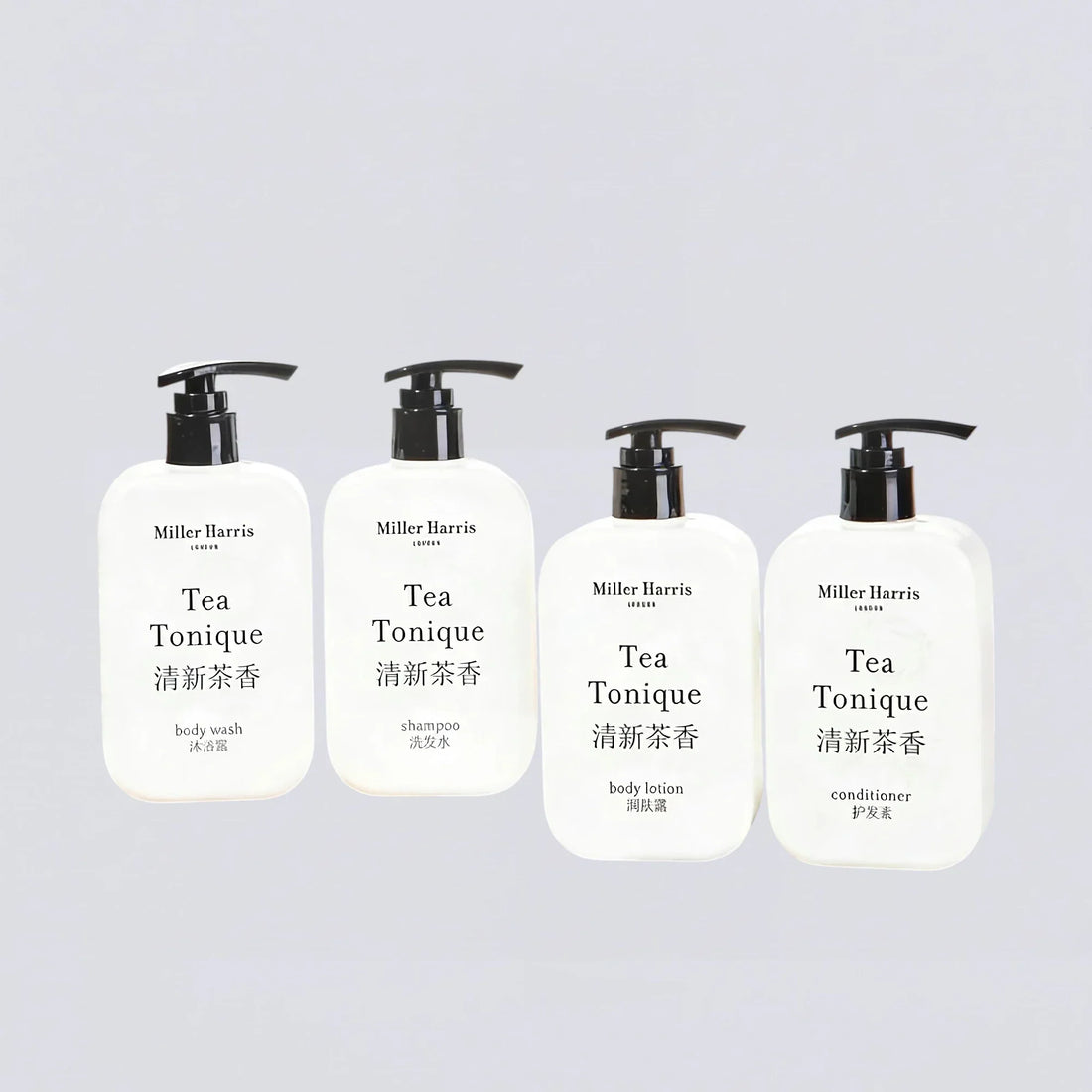 MILLER HARRIS Tea Tonique Shampoo Conditioner Shower Gel Body Lotion &amp; More (340ml) | Luxury Hotel Essentials