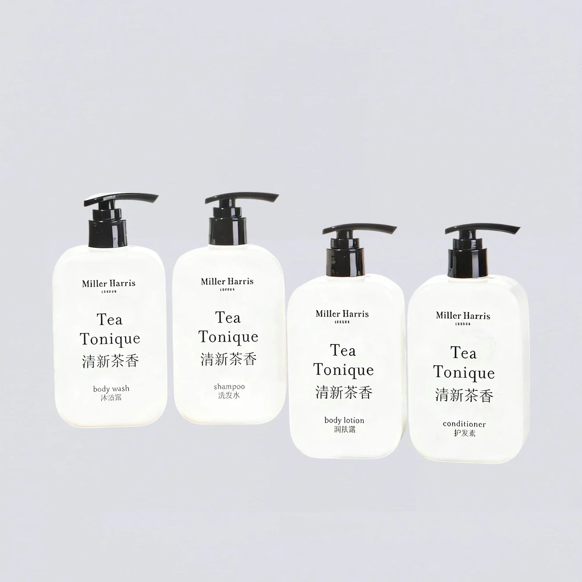 MILLER HARRIS Tea Tonique Shampoo Conditioner Shower Gel Body Lotion &amp; More (340ml) | Luxury Hotel Essentials