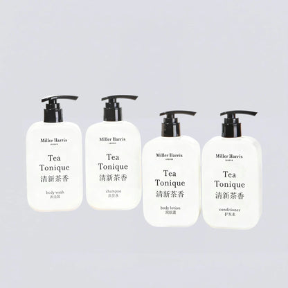 MILLER HARRIS Tea Tonique Shampoo Conditioner Shower Gel Body Lotion &amp; More (340ml) | Luxury Hotel Essentials