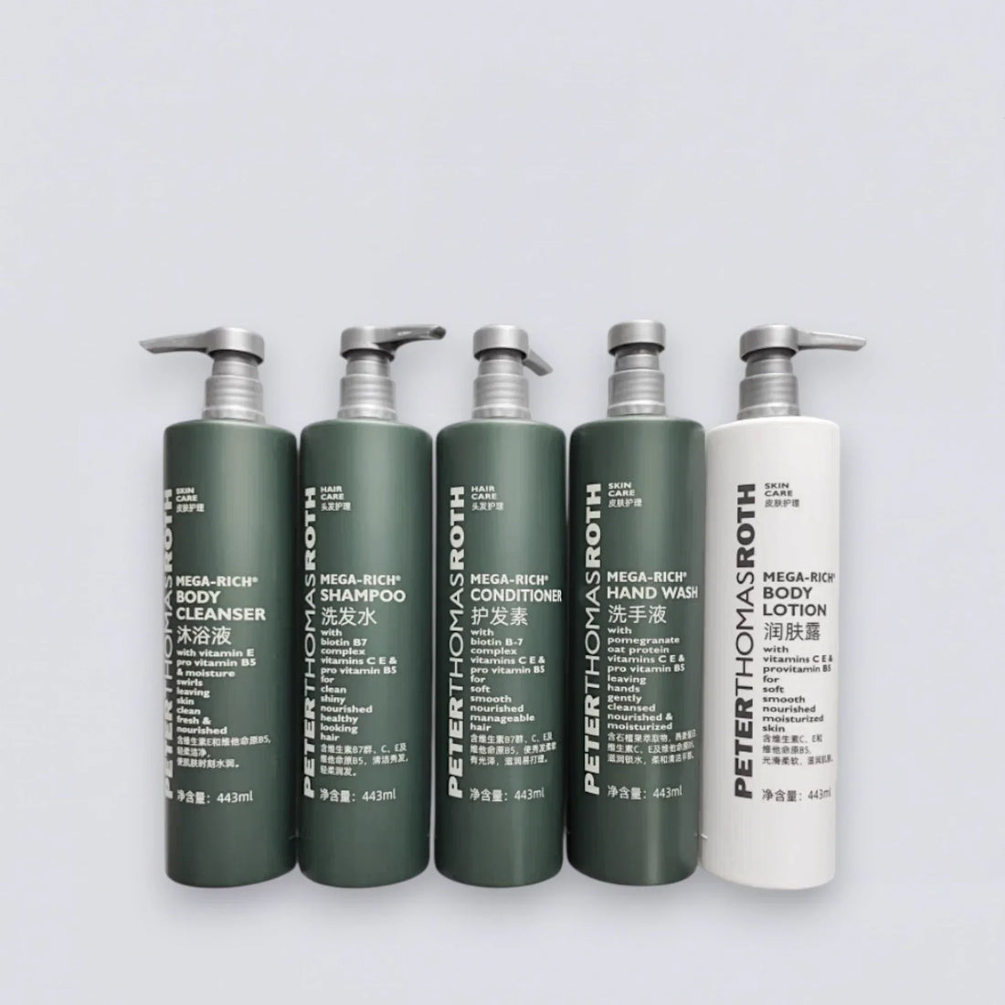 PETER THOMAS ROTH Shampoo Conditioner Shower Gel Body Lotion Hand Wash (443ml) | Luxury Hotel Essentials