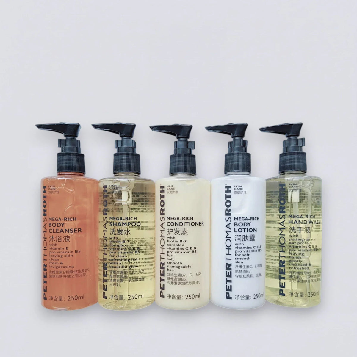 PETER THOMAS ROTH Shampoo Conditioner Shower Gel Body Lotion Hand Wash (250ml) | Luxury Hotel Essentials