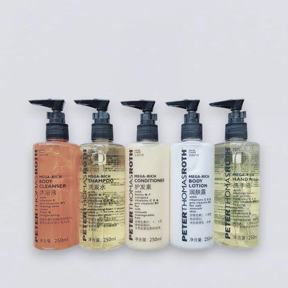 PETER THOMAS ROTH Shampoo Conditioner Shower Gel Body Lotion Hand Wash (250ml) | Luxury Hotel Essentials