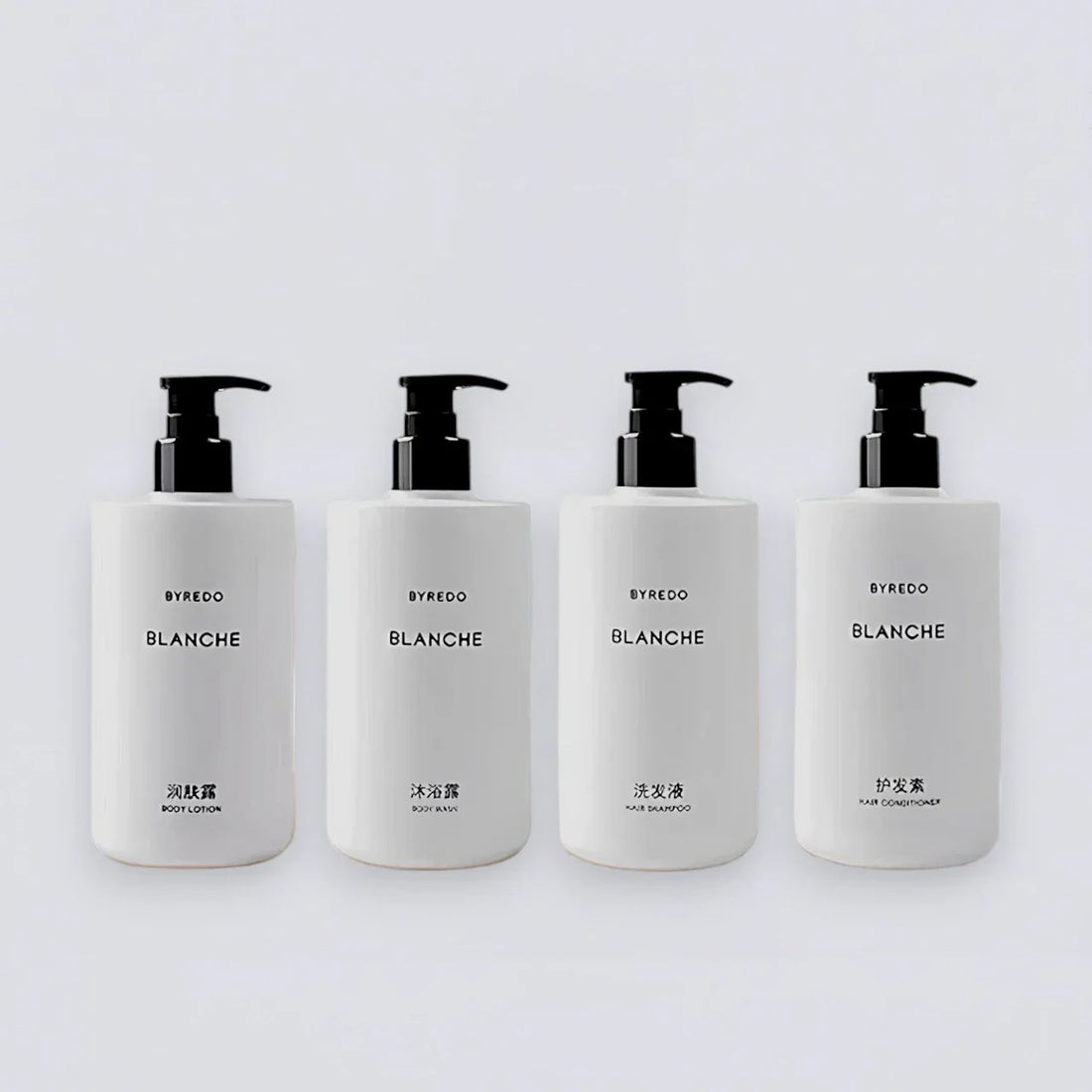 BYREDO Blanche Shampoo Conditioner Shower Gel Body Lotion Hand Wash (450ml) | Luxury Hotel Essentials