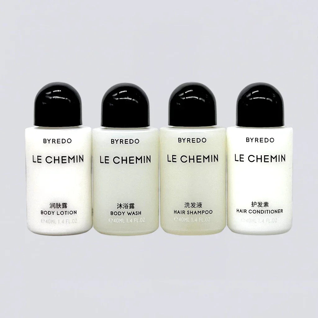 BYREDO Le Chemin Shampoo Conditioner Shower Gel Body Lotion (40ml) | Luxury Hotel Essentials