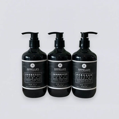 APPELLES Blackseed Shampoo Conditioner Shower Gel Body Lotion &amp; More (300ml) | Luxury Hotel Essentials