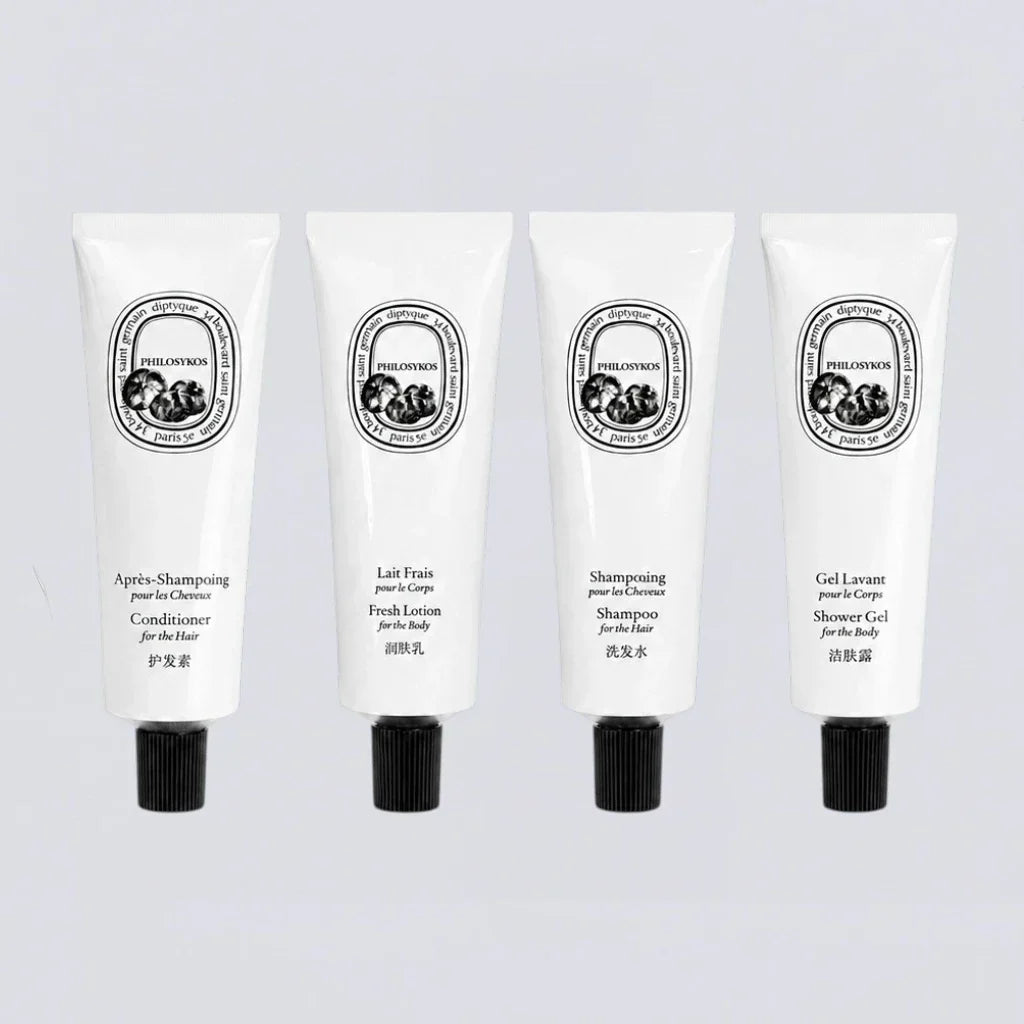 DIPTYQUE Philosykos Shampoo Conditioner Shower Gel Body Lotion (50ml) | Luxury Hotel Essentials